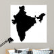India Map High Res Wall Decal