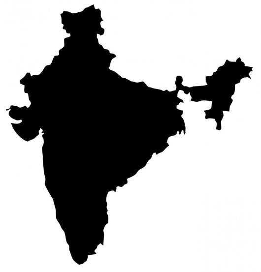India Map High Res Wall Decal