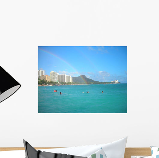 Diamond Head Rainbow Wall Decal