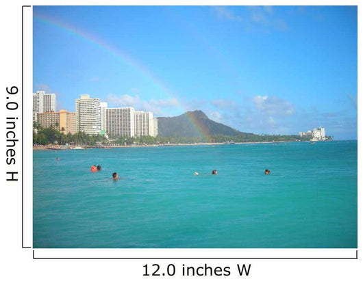 Diamond Head Rainbow Wall Decal