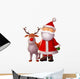 Santa and Rudolph Wall Decal
