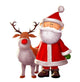 Santa and Rudolph Wall Decal