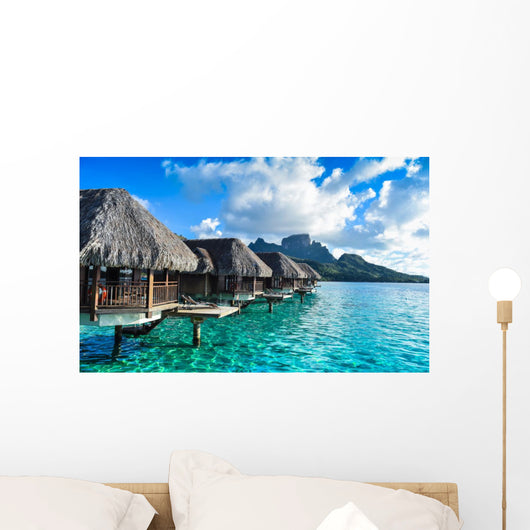 Beach Bungalows Bora Bora Wall Decal