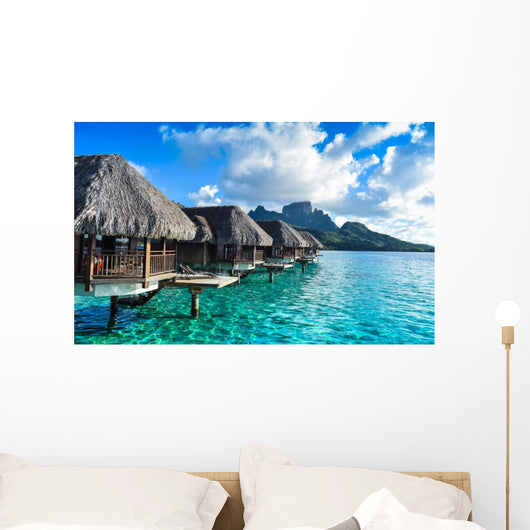 Beach Bungalows Bora Bora Wall Decal