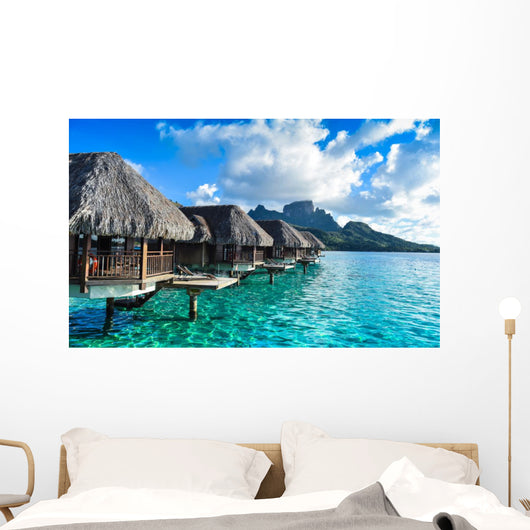 Beach Bungalows Bora Bora Wall Decal