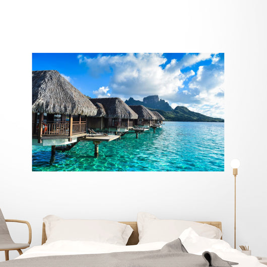 Beach Bungalows Bora Bora Wall Decal