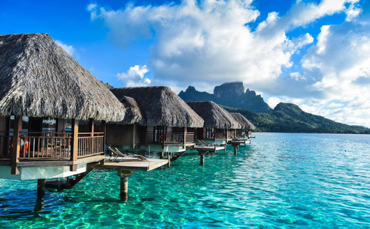 Beach Bungalows Bora Bora Wall Decal
