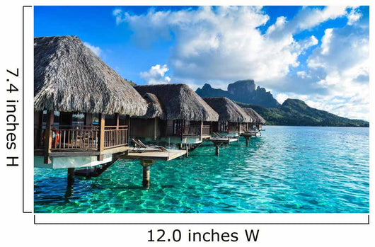 Beach Bungalows Bora Bora Wall Decal