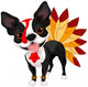 Thanksgiving Boston Terrier Wall Decal
