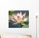 Pink White Lotus Bloom Wall Decal