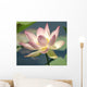 Pink White Lotus Bloom Wall Decal