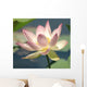 Pink White Lotus Bloom Wall Decal
