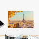 Eiffel Tower Sunset Wall Decal