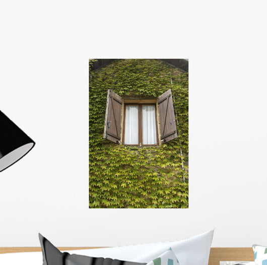 French Window Leaves Wall Decal