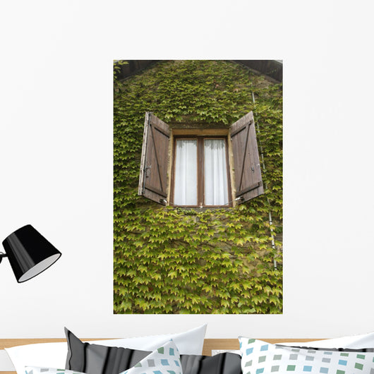French Window Leaves Wall Decal