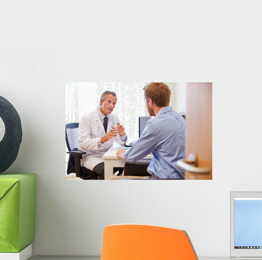 Male Patient Having Consultation Wall Decal