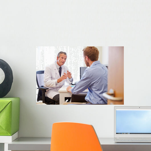 Male Patient Having Consultation Wall Decal