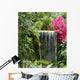 Flowers and Waterfall Wall Decal