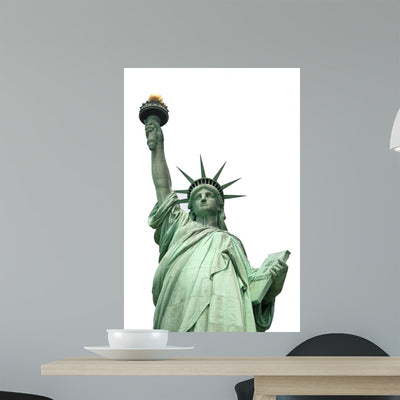 Statue Liberty New York Wall Decal shown on a wall