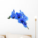 Blue Flower Orchid White Wall Decal