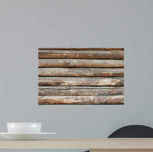 Wood Detail Wooden Hut Wall Decal