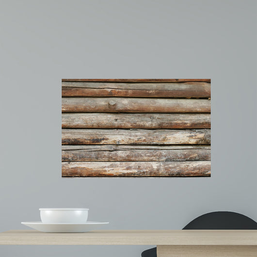 Wood Detail Wooden Hut Wall Decal