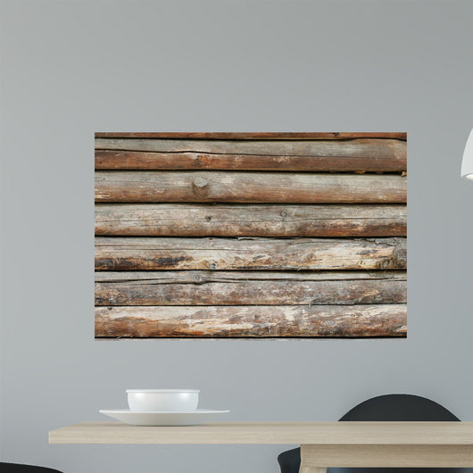 Wood Detail Wooden Hut Wall Decal