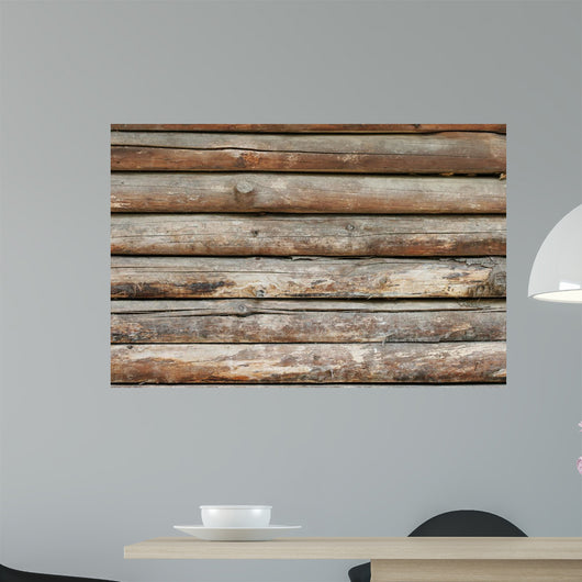 Wood Detail Wooden Hut Wall Decal