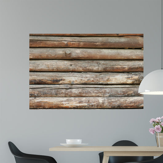 Wood Detail Wooden Hut Wall Decal