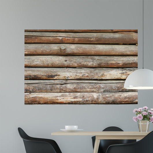 Wood Detail Wooden Hut Wall Decal