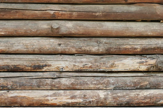 Wood Detail Wooden Hut Wall Decal