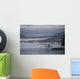Landed Waterplane Foggy Hills Wall Decal