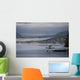 Landed Waterplane Foggy Hills Wall Decal