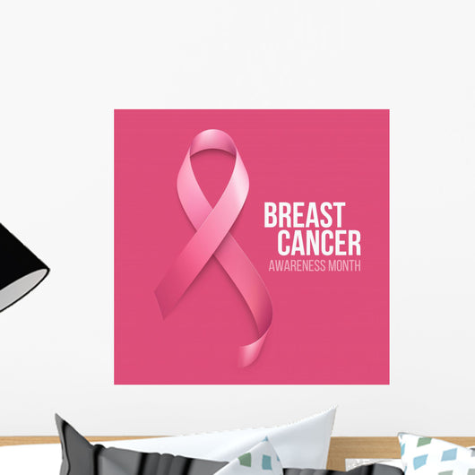 Breast Cancer Awareness Ribbon Wall Decal