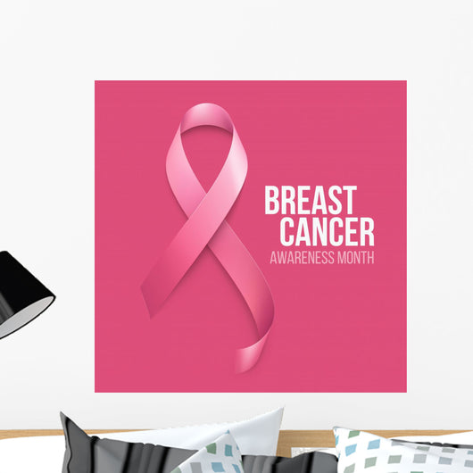 Breast Cancer Awareness Ribbon Wall Decal