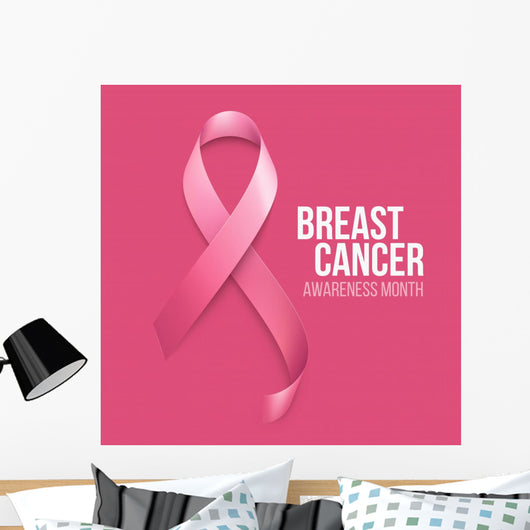 Breast Cancer Awareness Ribbon Wall Decal