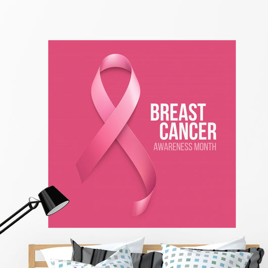 Breast Cancer Awareness Ribbon Wall Decal