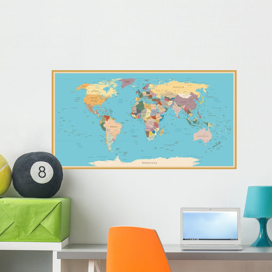 Vintage World Map Wall Decal