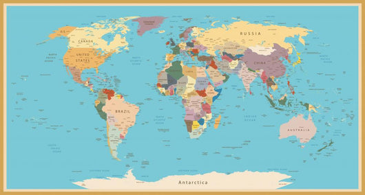 Vintage World Map Wall Decal