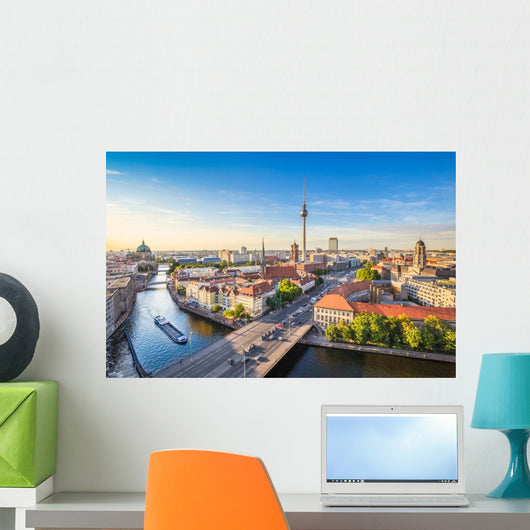 Spree River Berlin Skyline Wall Decal