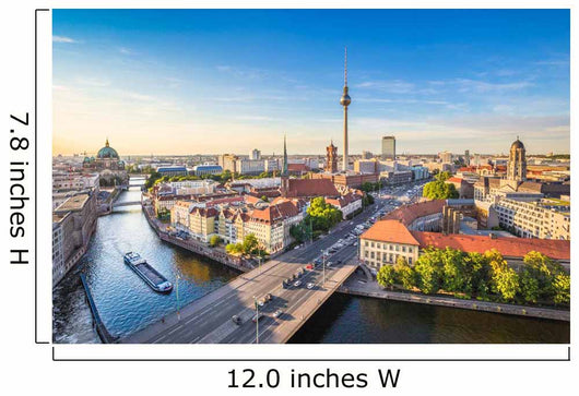 Spree River Berlin Skyline Wall Decal