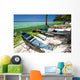 Asian Fishing Boat Tropical Wall Decal