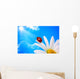 Ladybird Daisy against Blue Wall Decal