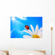 Ladybird Daisy against Blue Wall Decal