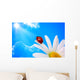 Ladybird Daisy against Blue Wall Decal