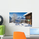 Winter Alps Mountain Chalet Wall Decal
