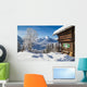 Winter Alps Mountain Chalet Wall Decal