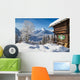 Winter Alps Mountain Chalet Wall Decal