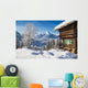 Winter Alps Mountain Chalet Wall Decal