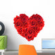 Heart Shaped Red Roses Wall Decal